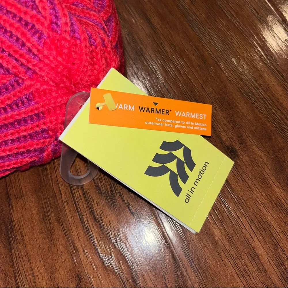 All in Motion Pink and Purple Winter Hat with Ear Flaps